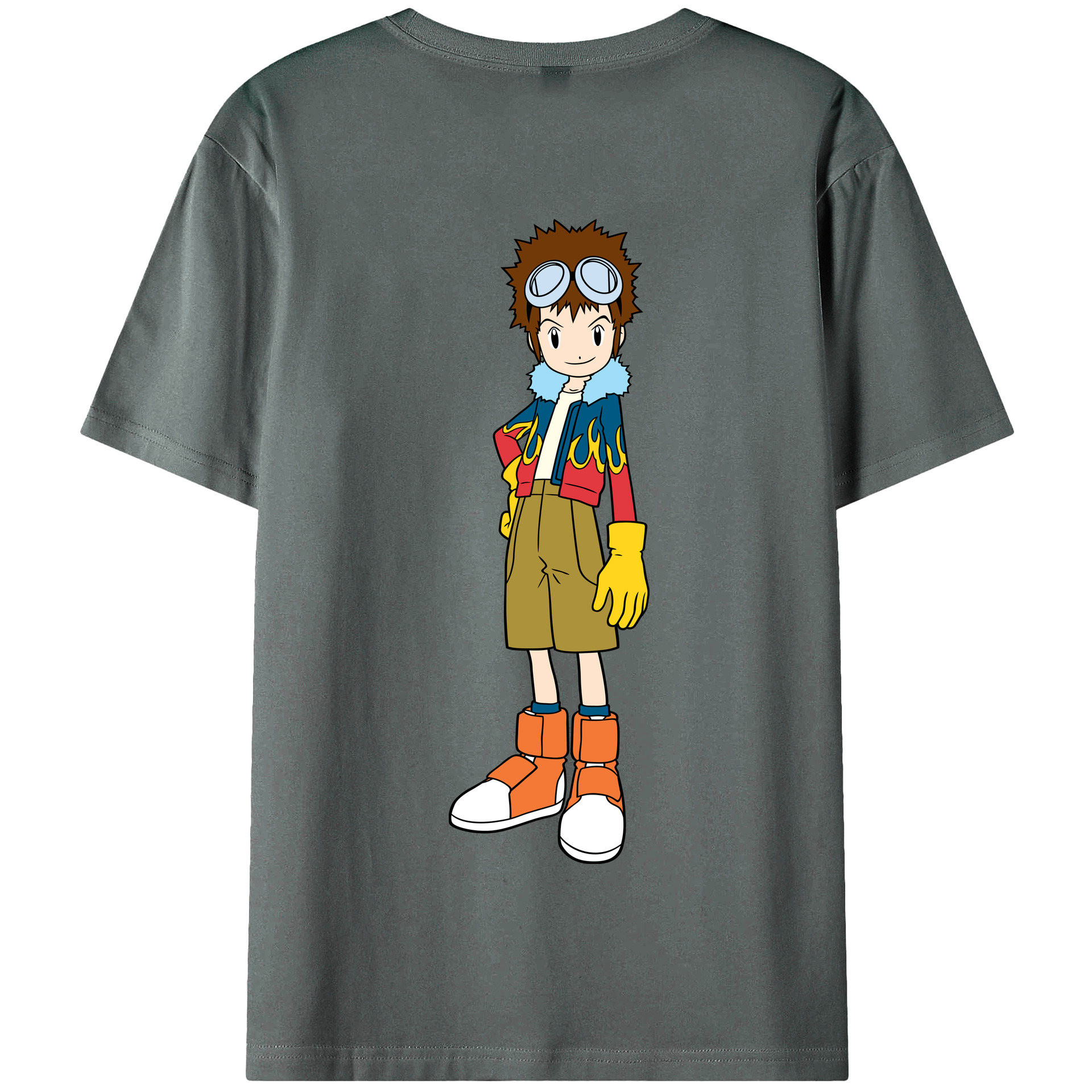 （画像用） Digimon デジタルモンスター/デジモン 綿100％半袖Tシャツ（背面プリント）